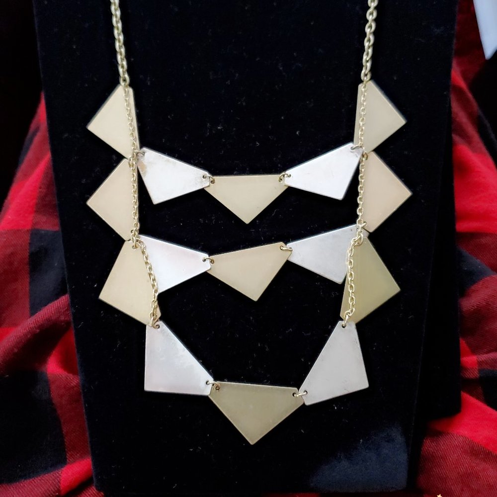 Origami Mixed Metal Necklace